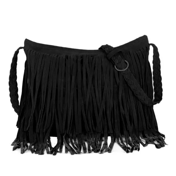 Retro Women Bags Vintage Faux Suede Fringe Tassle Imitation Leather Satchel Shoulder Hbags Crossbody Bag For Women 5