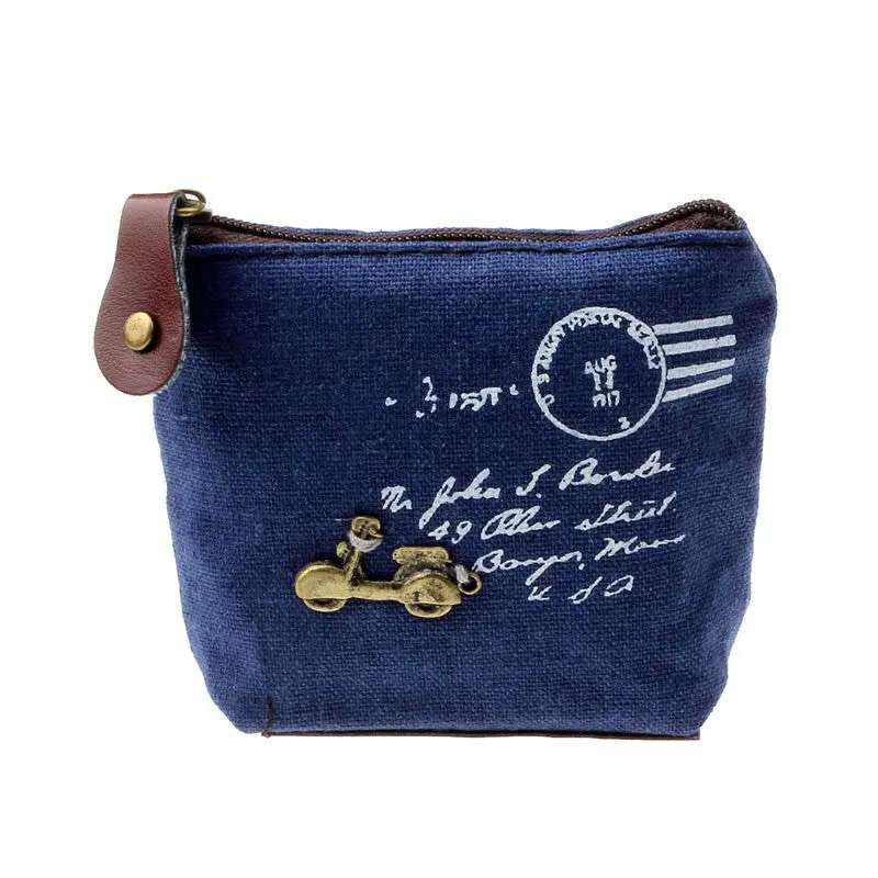 Retro Women Coin Bag Purse Wallet Card Case Hbag Gift Eiffel Tower Camera Bicycle Car Bolsas Femmes 3