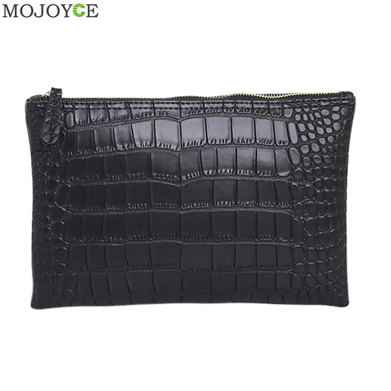 Retro Women Leather Handbag Crocodile Style Pu Leather Evening Bag Clutch Bag Envelope Cutch Bag Bags For Women 2