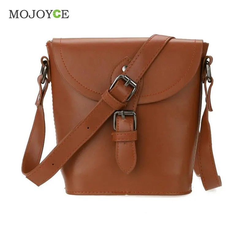 Retro Women Leather Handbag Pu Mini Shoulder Crossbody Women Messenger Bags Bucket Bag Classic Bolsa Feminina Sac A Main 1