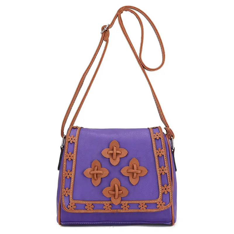 Retro Women Leather Tote Crossbody Hbag Satchel Floral Pattern Shoulder Messenger Bag Bolsa Feminina 5