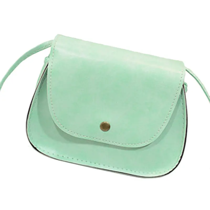 Retro Women Vintage Messenger Bags Solid Chain Hasp Mini Shoulder Bag Leather Crossbody 3