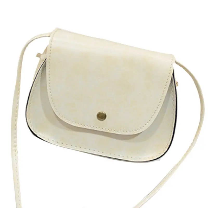 Retro Women Vintage Messenger Bags Solid Chain Hasp Mini Shoulder Bag Leather Crossbody 7