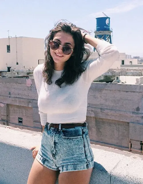 Retro Women's American Apparel Streetwear Blogger Short Sweater Crew Neck Knitted Pullover Short Sweater Slim Knitwear Tops 8