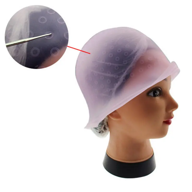 Reusable Hair Colouring Highlighting Dye Cap With Hook Frosting Tipping Color Styling Tools 1