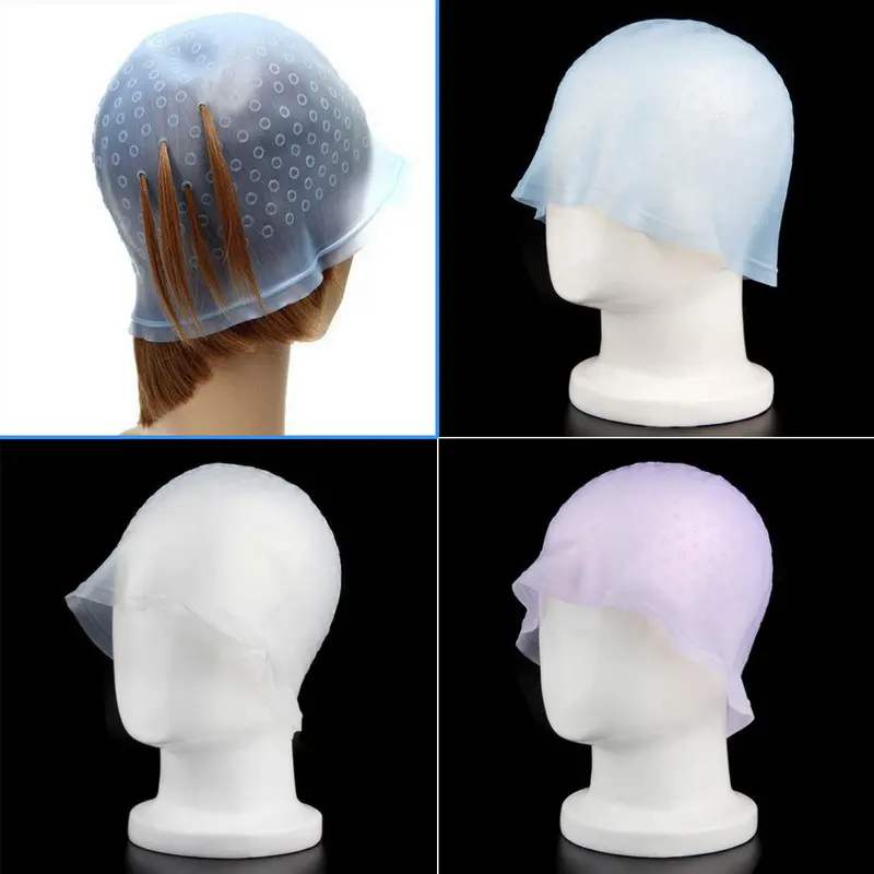 Reusable Salon Silicone Hair Color Coloring Highlighting Dye Cap Hair Color Styling Tools For Hair Extension 1