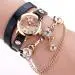 Rhinestone Bracelet Watch Women Relogio Feminino Pu Leather Crystal Dress Clock Gift 1