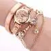 Rhinestone Bracelet Watch Women Relogio Feminino Pu Leather Crystal Dress Clock Gift 2