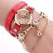 Rhinestone Bracelet Watch Women Relogio Feminino Pu Leather Crystal Dress Clock Gift 4