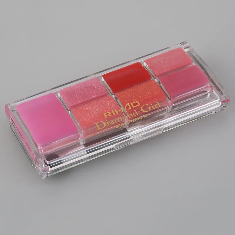 Rihaowaterproof Makeup Eyeshadow Palette With Lip Jelly Combination Set Natural Long Lasting Beauty With Brush 5