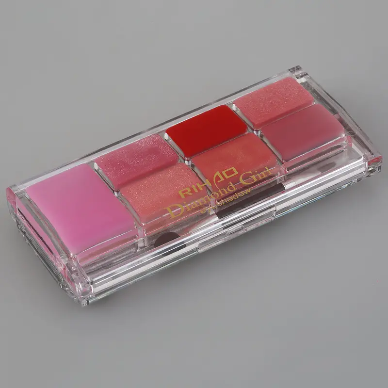 Rihaowaterproof Makeup Eyeshadow Palette With Lip Jelly Combination Set Natural Long Lasting Beauty With Brush 6