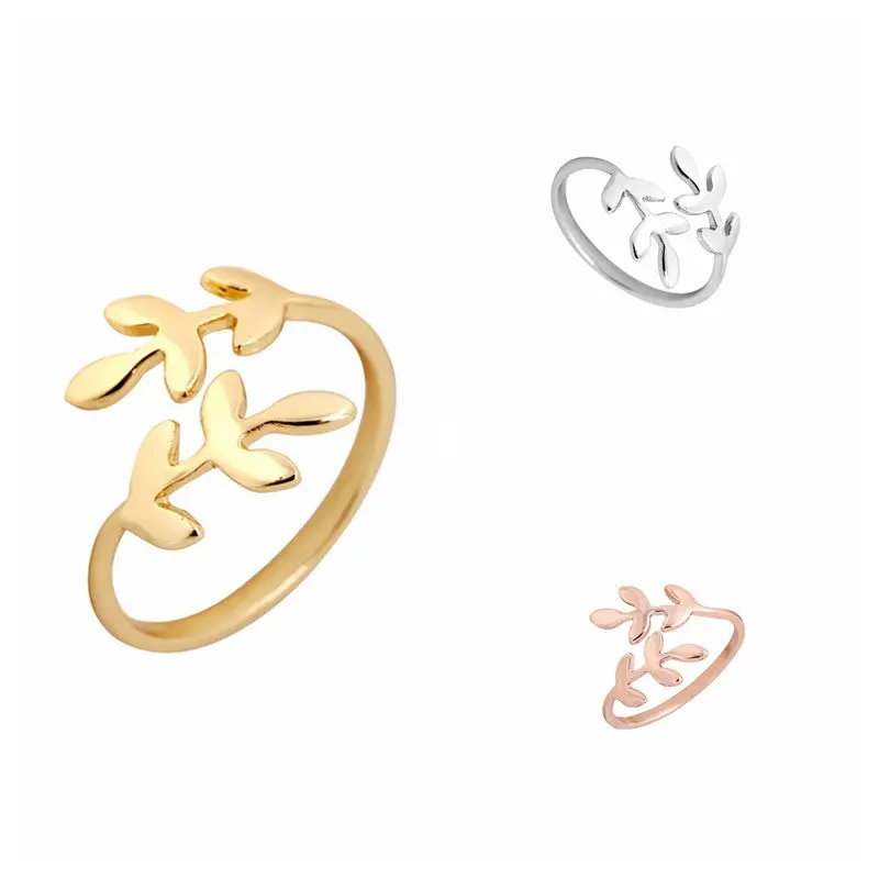 Ring Jewelry Jewelry Leaves Ring Laurel Leaf Stretch Rings Simple Wedding Gifts R166 3