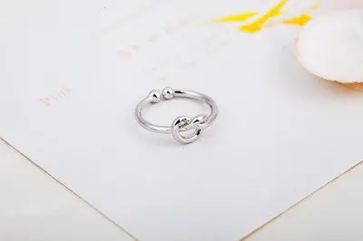Ring Rings For Women Simple Knot Open Adjustable Silver Gold Jewelry Gift Anillo Feminino 2