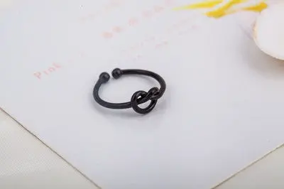 Ring Rings For Women Simple Knot Open Adjustable Silver Gold Jewelry Gift Anillo Feminino 3