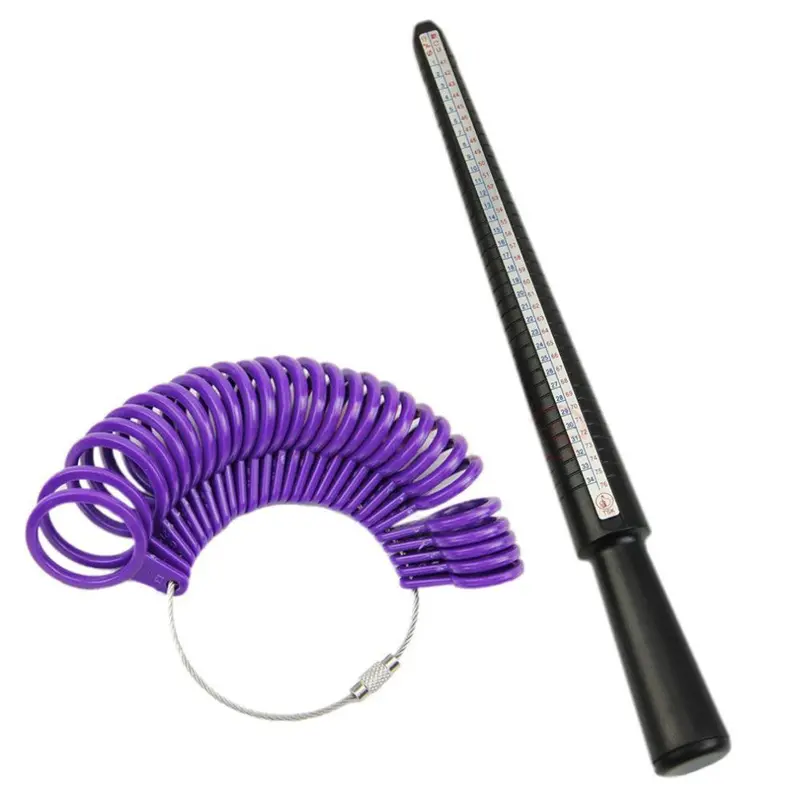 Ring Size Drel Stick Finger Gauge Ring Sizer Measuring Jewelry Tool Set 1