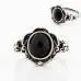 Ring Women Ladies Carved Vintage Imitate Black Onyx Rings Jewelry Gift For Girl Anillo Feminino 1