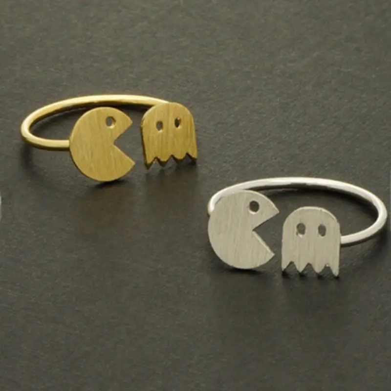 Rings Cute Anillos Pacman Ring Open Classic Animal Engaget Ring Gifts 1