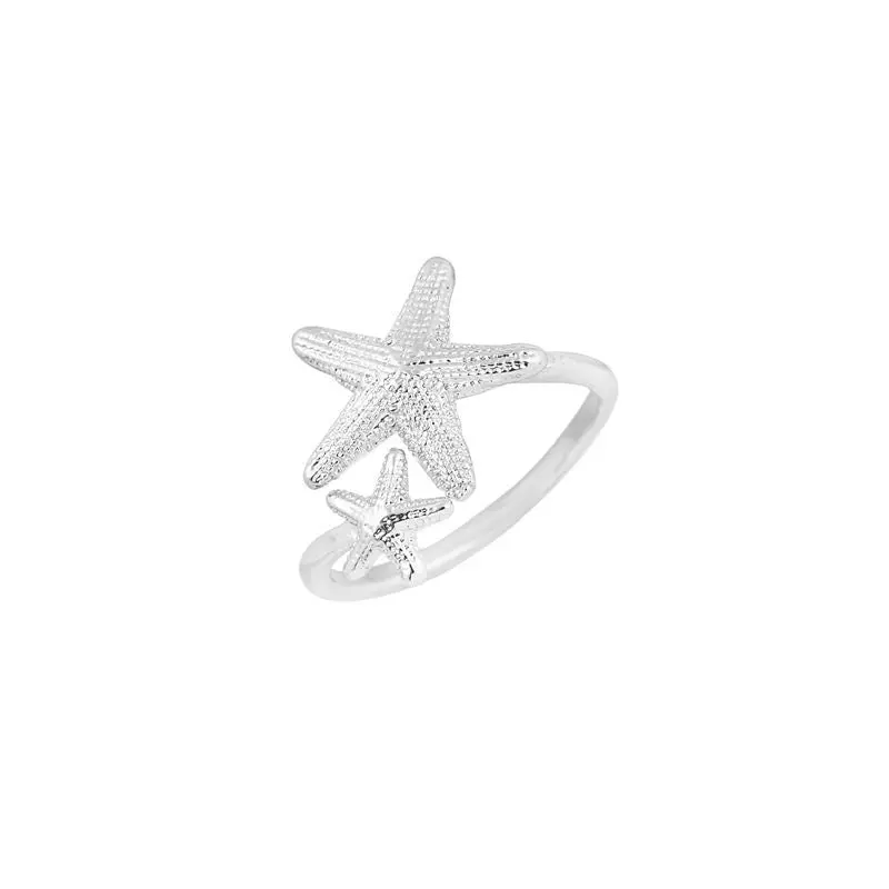 Rings Open Twinkle Stretch Star Ring Nautical Beach Starfish Ring Party Jewelry R165 1