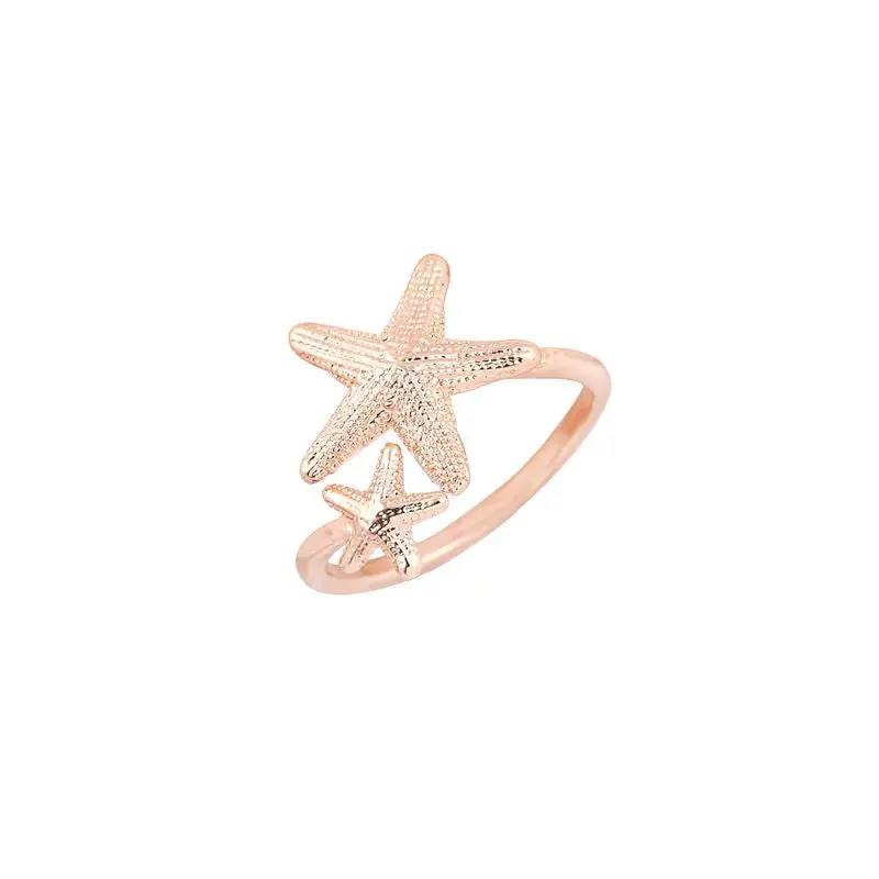 Rings Open Twinkle Stretch Star Ring Nautical Beach Starfish Ring Party Jewelry R165 2
