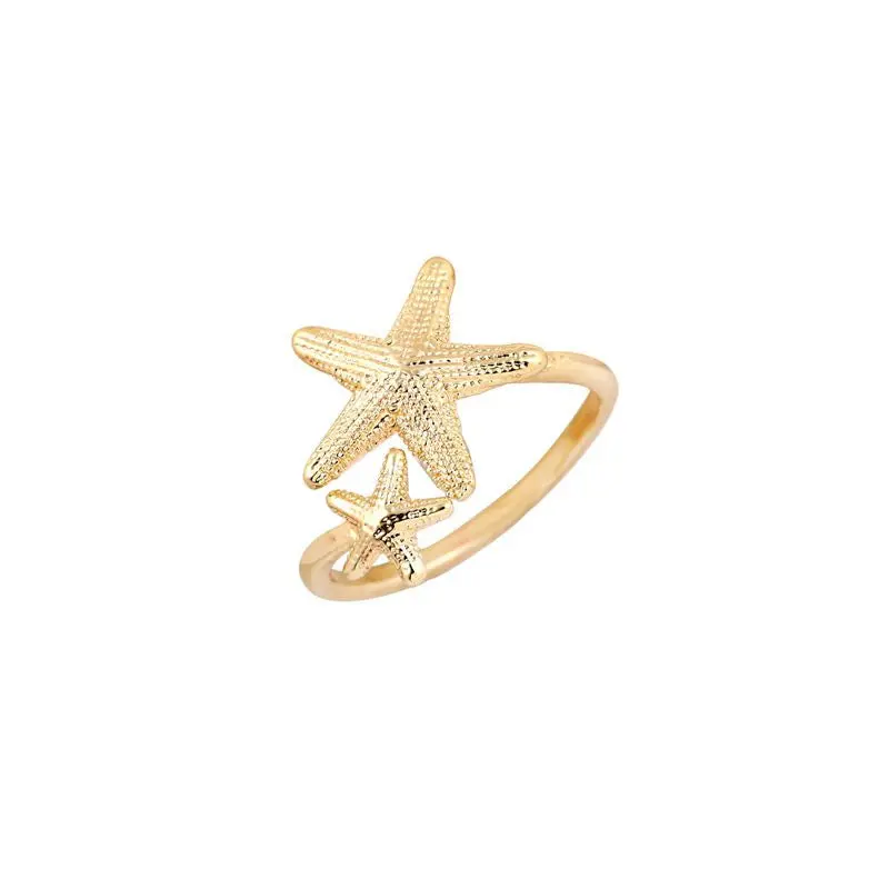 Rings Open Twinkle Stretch Star Ring Nautical Beach Starfish Ring Party Jewelry R165 3