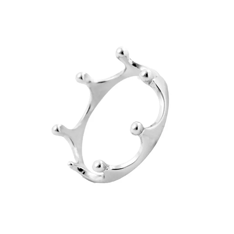 Rings Small Open Silver Golden Copper Imperial Princess Crown Ring Jewelry 3