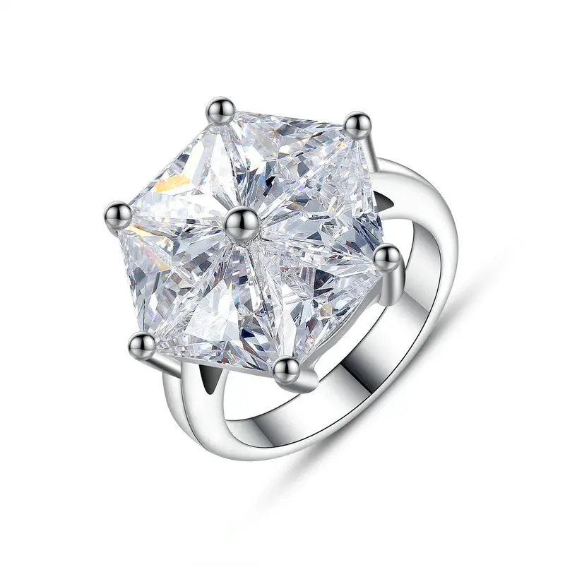 Rings White Big Stone Finger Ring Fashion Anniversary Size 7-8 R216 1