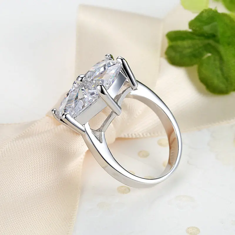 Rings White Big Stone Finger Ring Fashion Anniversary Size 7-8 R216 2