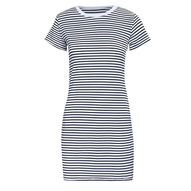 Robe Dress Casual Loose Striped Bodycon Mini Dress Dresses For Women Ladies Luxury Feida 3