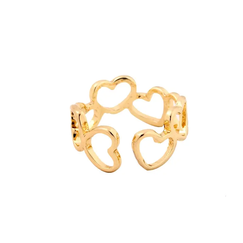 Rolling Heart Ring Love Heart Link Ring Gifts Stretch Rings 1