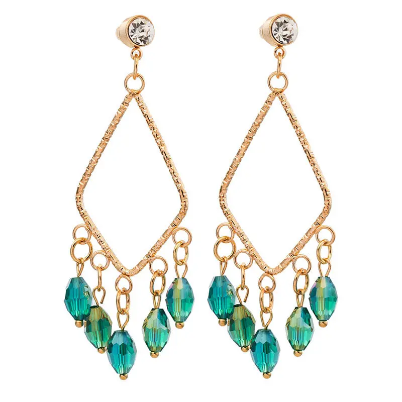 Romantic Bohemia Wind Restoring Ancient Ways Is Big Circle Drop Earring Fashion Crystal Tassel Dangle Earrings 1