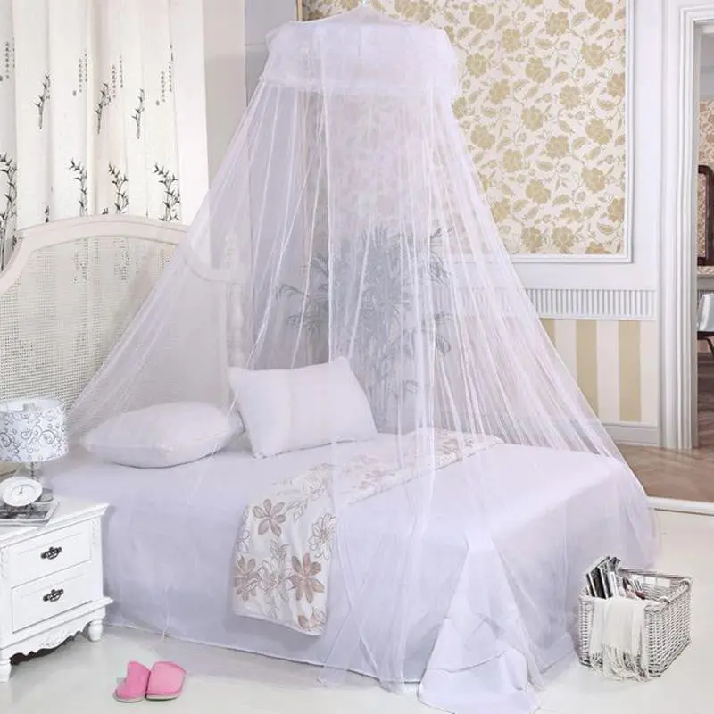 Romantic Home Simple Design Dome Elegant Polyester Fabric Bed Netting Canopy Mosquito Net 75279 1