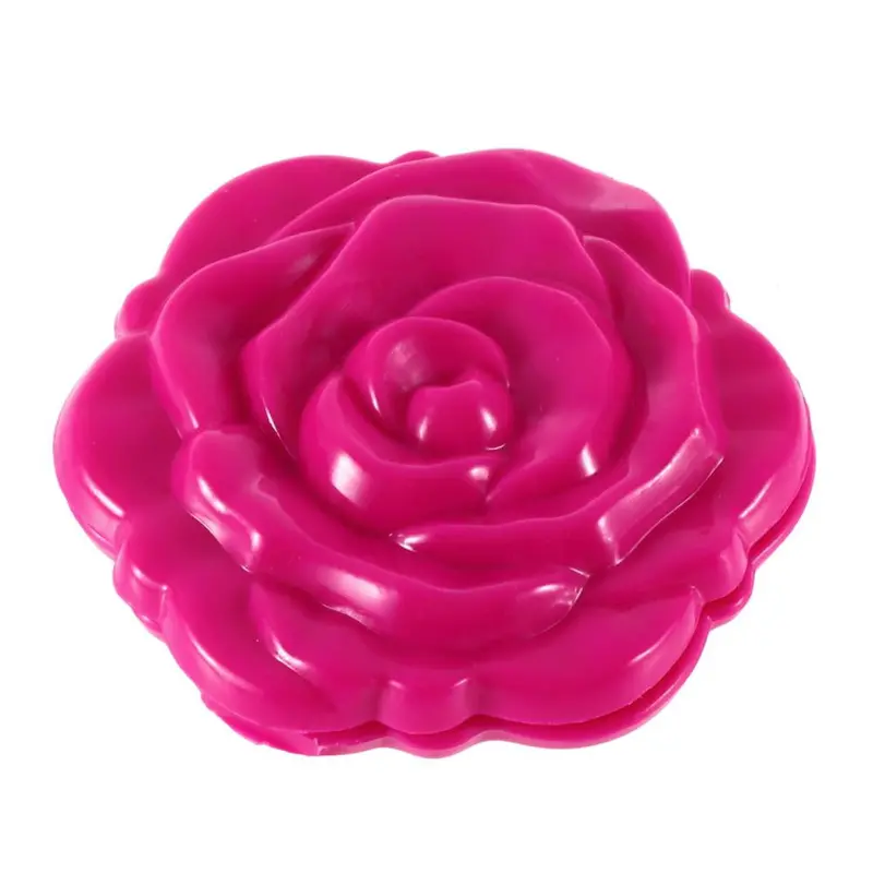 Rose Red Rose Flower Shape Cosmetic Makeup Mirror 3D Stereo Double Sided Rose 1