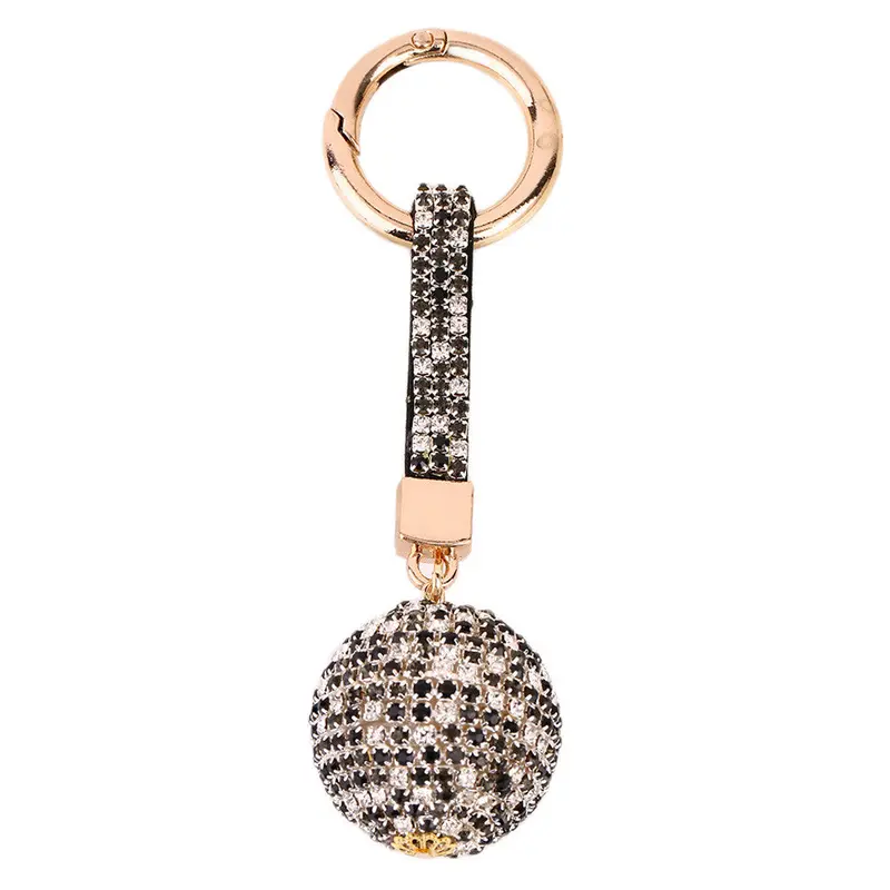 Round Ball Style Plated Shinning Keychain Key Ring Jewelry For Car Bag Mobile Phone 2