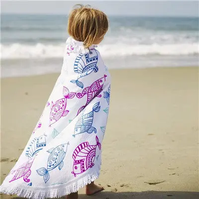 Round Hippie Tapestry Beach Throw Roundie Mat Bohemian Women Scarf Luxury Shawls Scarves Stoles Mala Wrap Scarf 2