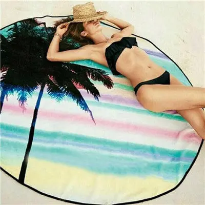 Round Hippie Tapestry Beach Throw Roundie Mat Bohemian Women Scarf Luxury Shawls Scarves Stoles Mala Wrap Scarf 7