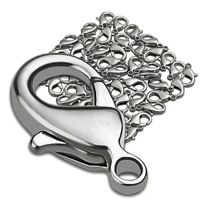 S 100Pcs Lobster Clasps Claw Diy Jewelry Fastener Hook Findings 12Mm & Feida 1