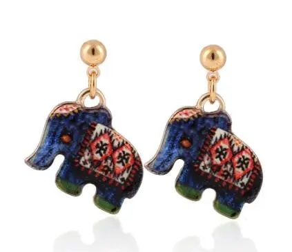 S 18K Gold Animal Elephant Earrings Lucky Earrings Oeh043 1