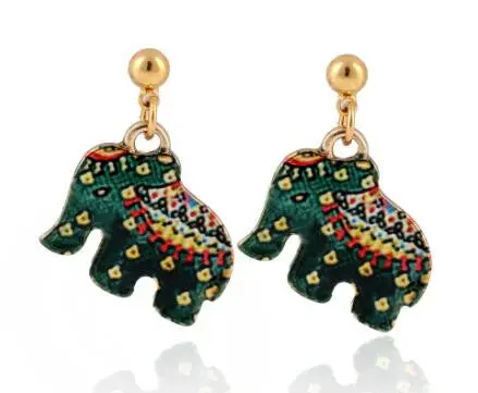 S 18K Gold Animal Elephant Earrings Lucky Earrings Oeh043 2