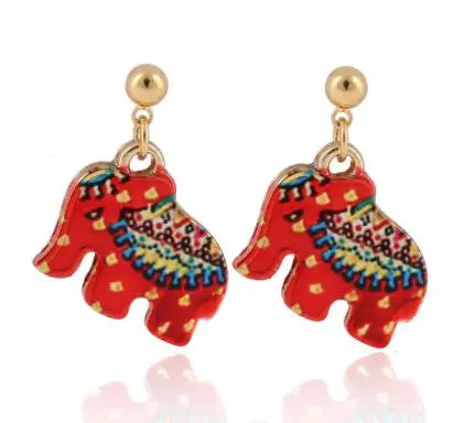 S 18K Gold Animal Elephant Earrings Lucky Earrings Oeh043 3