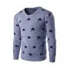 S Able Design Casualfive Point Star Decoration Sweater Trendy Round Neck Slim Type Knitted Shirt Tops 1