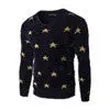 S Able Design Casualfive Point Star Decoration Sweater Trendy Round Neck Slim Type Knitted Shirt Tops 5
