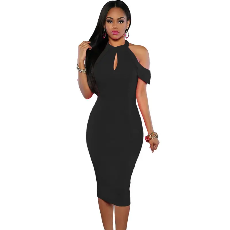 S Backless Evening Off Shoulder Party Dresses Short Club Sexy Bodycon Dress Elegant Black Midi Dress 1