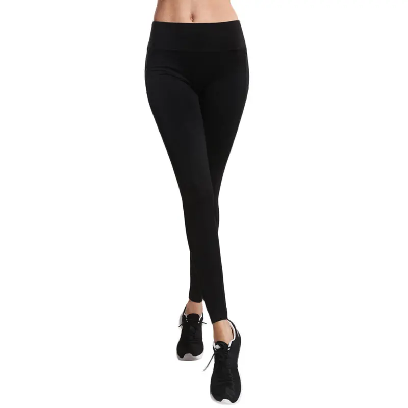 S Casual Quick Dryfitness Breathable Slim Pants Elastic Waist Sports Leggings Fitness Mesh Patchwork Design 1
