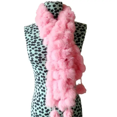 S Foulard Rabbit Fur Scarf Lady Casual Fur Women Scarves Fur Ball Velvet Scarf Luxury Scarf Women 7