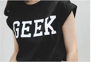 S Korean Tops & Tees Women Roll-Up Sleeve Random Hem Loose Letter T-Shirts Ladies 4 Colors J2328 1