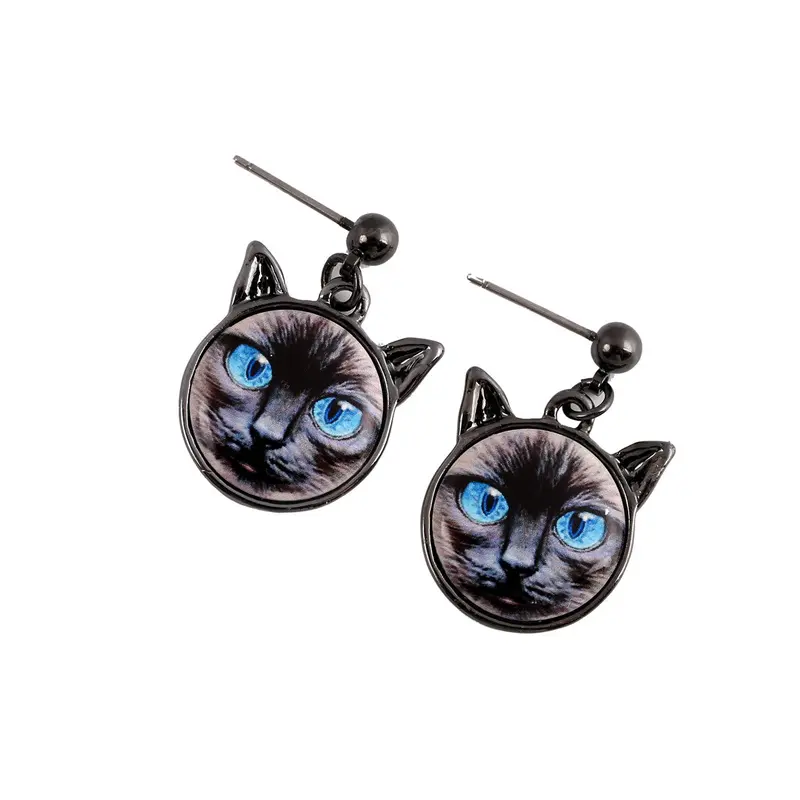 S Lovey Black Cat Earrings Party Gifts 1