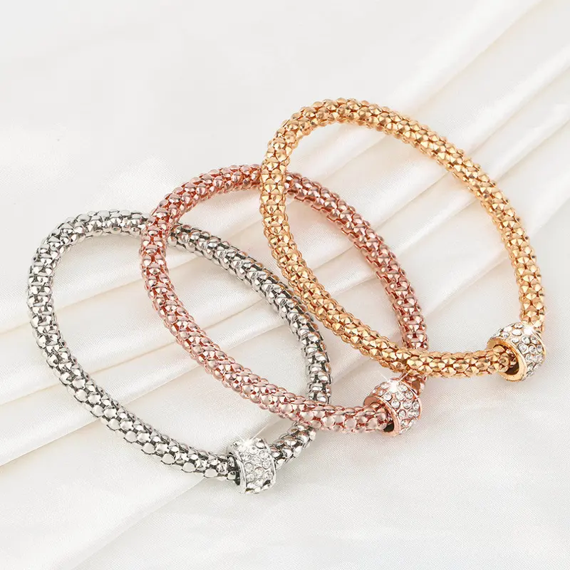 S Moderngirls Design Ball Elastic 3 Color Alloy Bracelet 3Pcssetbracele Jewelry 1
