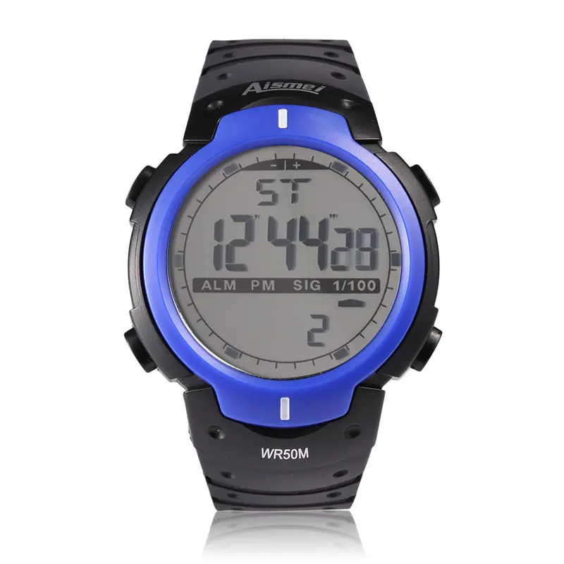 S Outdoor Sport Hiking Digital Watch Waterproof Night Light Digital Chronograph Rubber Strap Wrist Watch 2