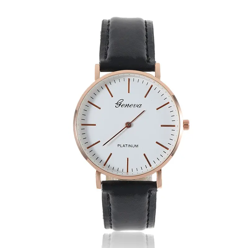 S Simple Andgentle Casual Luxury Leathersuper Thin Hour Quartz Wristwatch 1