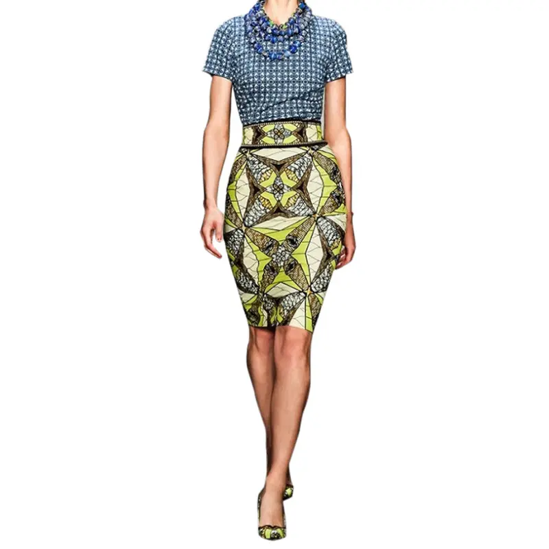 S Women Floral High Waist Party Sexy Bodycon Long Skirt Faldas Saia 1